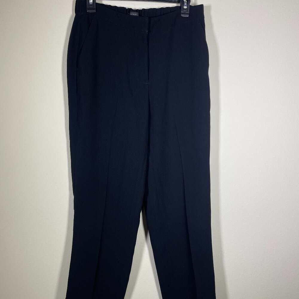 J crew Women's Black Slit Cuff Ankle Pants Size: 10 Career Business!